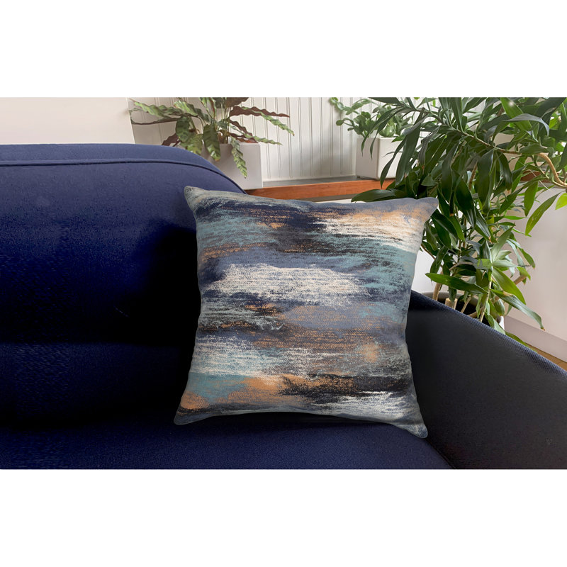 Marina Outdoor Pillow Cover & Insert, Aqua, 20" x 20"