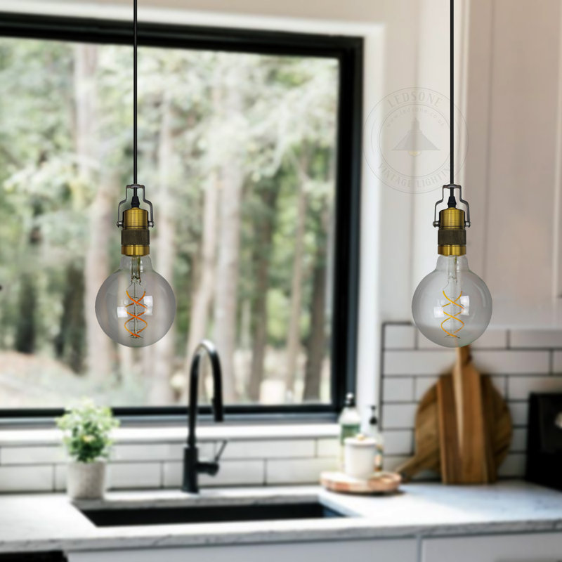 Brimson 1 - Light Yellow Brass Single Pendant, No