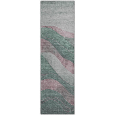 Premium Machine Washable Mayfield AMF1892 Swirls Rug