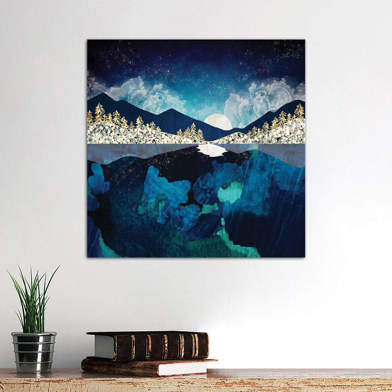 Midnight Water 1 Piece Wrapped Canvas Wall Art, 66.04 cm H x 66.04 cm W x 3.175 cm D