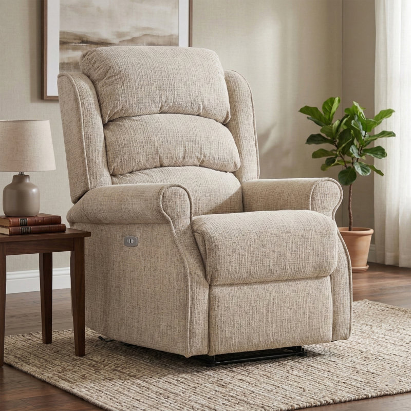 Constantino 79cm Wide Standard Recliner, Beige