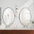 Iron Art Oval Retro Mirror, Antique Effect, Wall Hanging, Suitable For Bathroom, Bedroom, Living Room