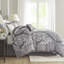Édredon, grand lit 7 pièces, coton gris, bordure à bourrure, rembourrage, literie grand entretien facile, complexe, lavable à la machine-124253665
