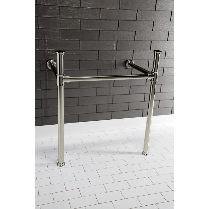 Base de salle de bain simple à fixation murale 25,19" seulement meuble-lavabo, Nickel poli