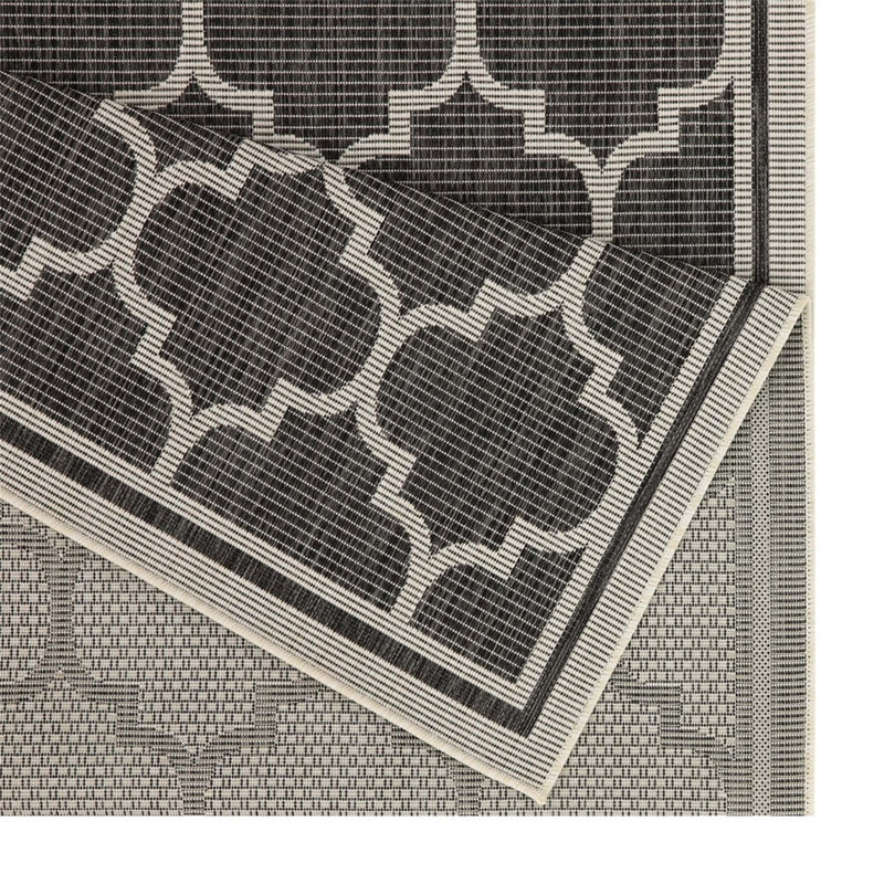 Sunshine Anthracite Indoor/Outdoor Area Rug, Rectangle 5'3" x 7'3"