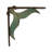 Martika coastal whale tail cast iron shelf brackets and planter holders in sea green verdigris, set of 2 — 7.75 inches long-431732655