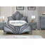 Grand lit en velours gris Dante