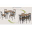 Ensemble de table de salle à manger pour 4 personnes, ensemble de table de salle à manger en bois avec chaises pour la cuisine et la salle à manger, ensemble de salle à manger compact pour petits espaces, brun rustique