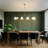 8-light Modern Pendant Light Fixture Dining Room Light Black and Gold Chandelier