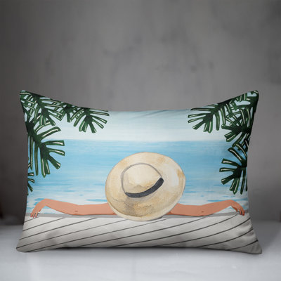  Lounging by the Sea Rectangular Pillow Cover & Insert