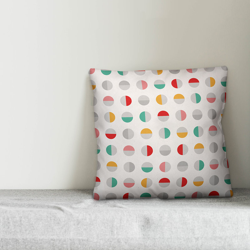 Summer Fun Geometric Reversible Throw Pillow