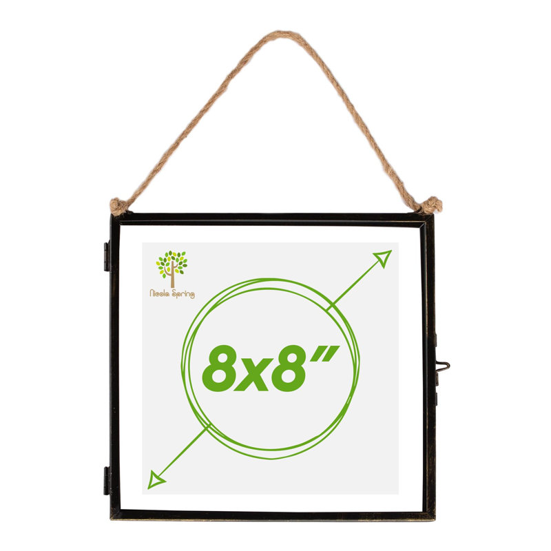 Nicola Spring - Hanging Metal Photo Frames, Square, 8" x 8", 1