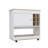 Bar Cart Aloha, Lower Panel, Six Bottle Cubbies, One Cabinet