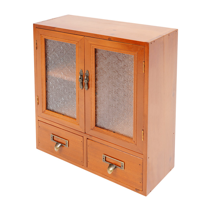 Organisateur de bureau en bois avec tiroir