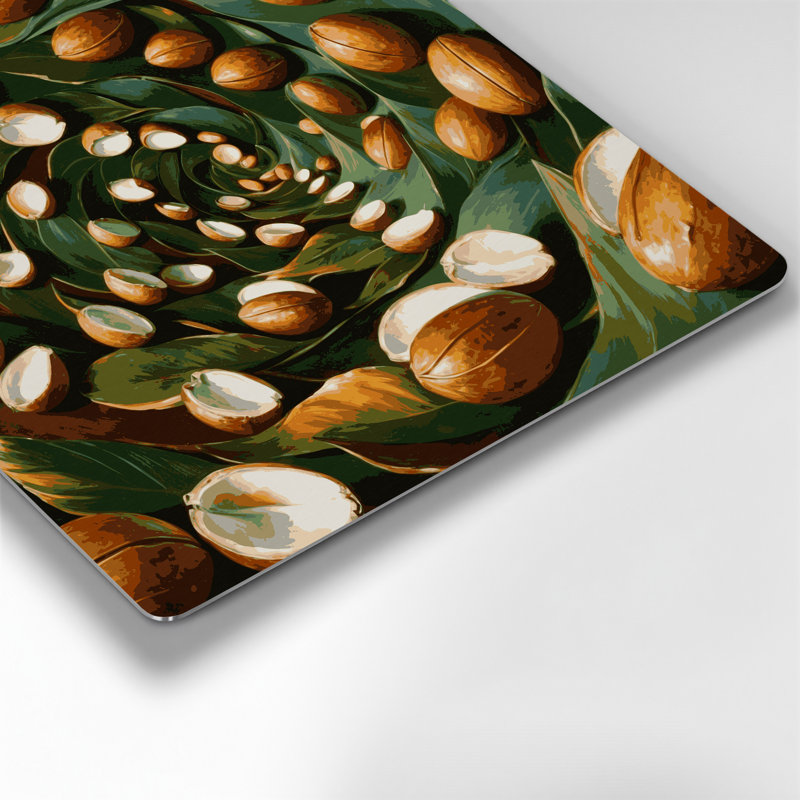 «Hawaiian Kukui Nuts», art mural en métal brun, H 16 po x l 16 po