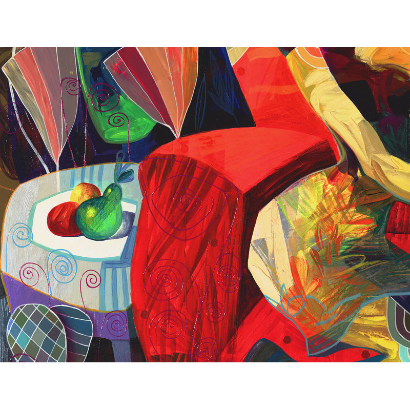 Secrets, Canvas Painting by Tadeo Zavaleta, 32x32 streched and framed