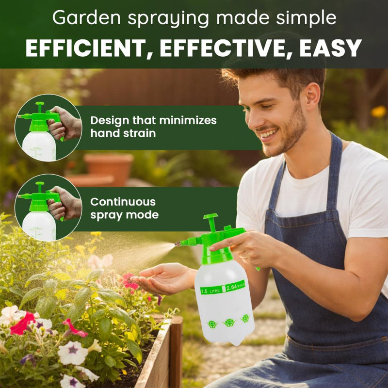1.5L Hand Pressure Pump Sprayer Portable Pressure Spray Bottle