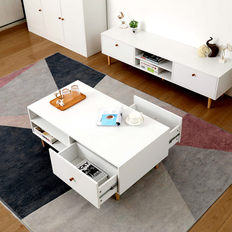 2 DRAWERS COFFEE TABLE