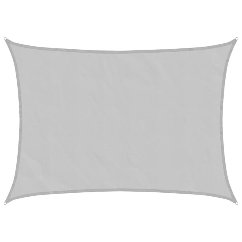 Caresha 100% Polyester Oxford 8m x 6m Rectangle Shade Sail, Light Grey