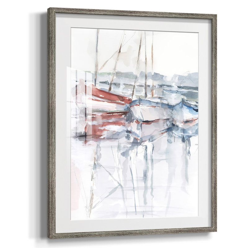 «Inkwell Intersect I», reproduction encadrée, Blanc, Papier encadré argent vieilli