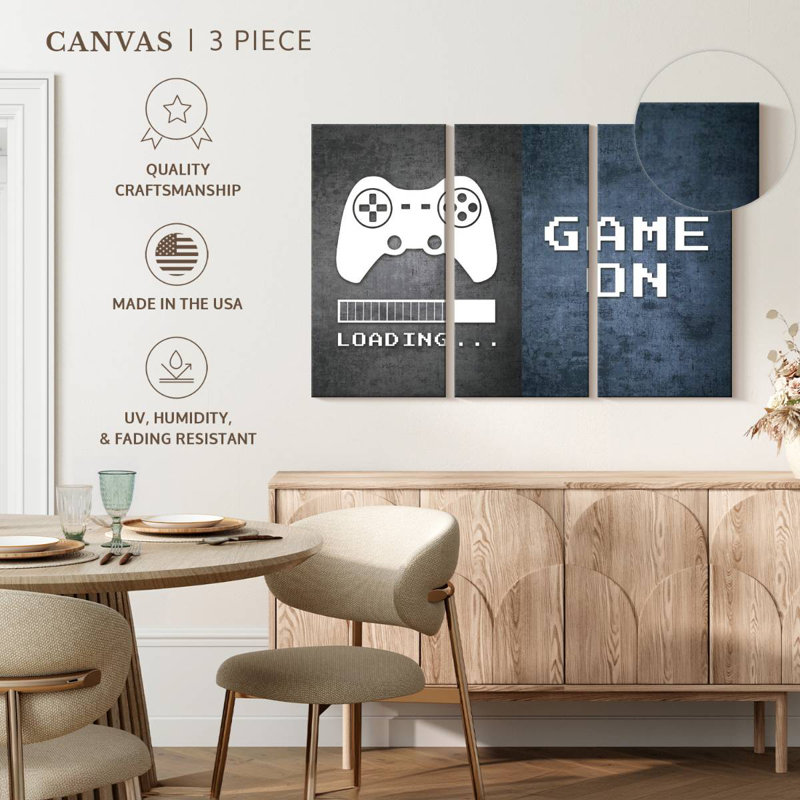 'Loading Game On, 42" H x 65" W