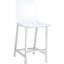 2 pièces de tabourets de comptoir en acrylique transparent avec - chaises de bar contemporaines et supports de pieds pour la salle à manger (2) Détails