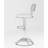 Huckeba Oval Metal-Back Adjustable Height Stool