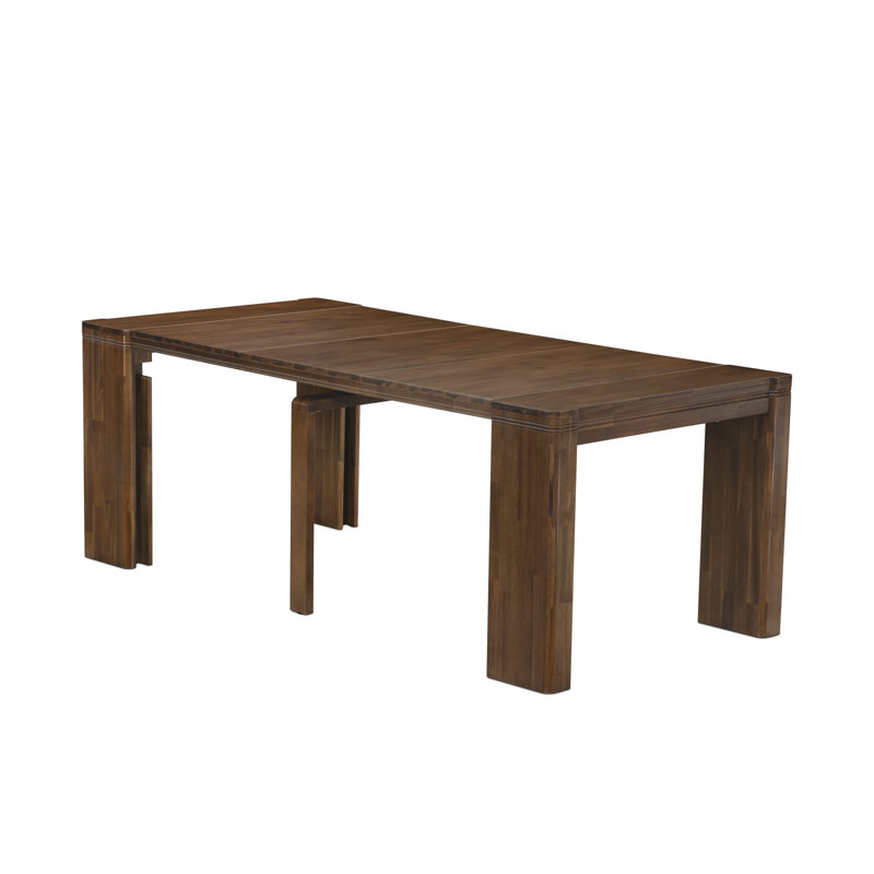 Antique Walnut Extendable Acacia Wood Dining Table