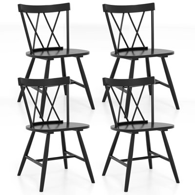 Dining Chairs Farmhouse Kitchen Chair With Rubber Wood Frame by Gracie Oaks