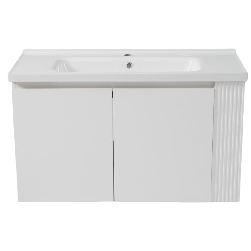 Meuble-lavabo moderne 36 "avec tablettes ouvertes