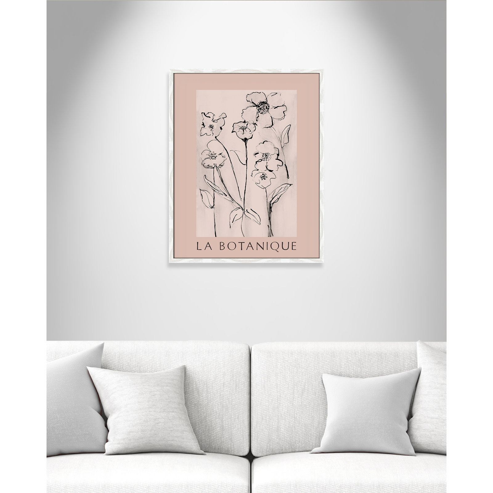 Riya "La Botanique" Print by Susan Jill, White Single Picture Frame, No, 29.5" H x 23.5" W x 0.75" D