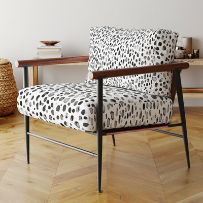 Fauteuil d'appoint abstrait - fauteuil noir et blanc à bulles