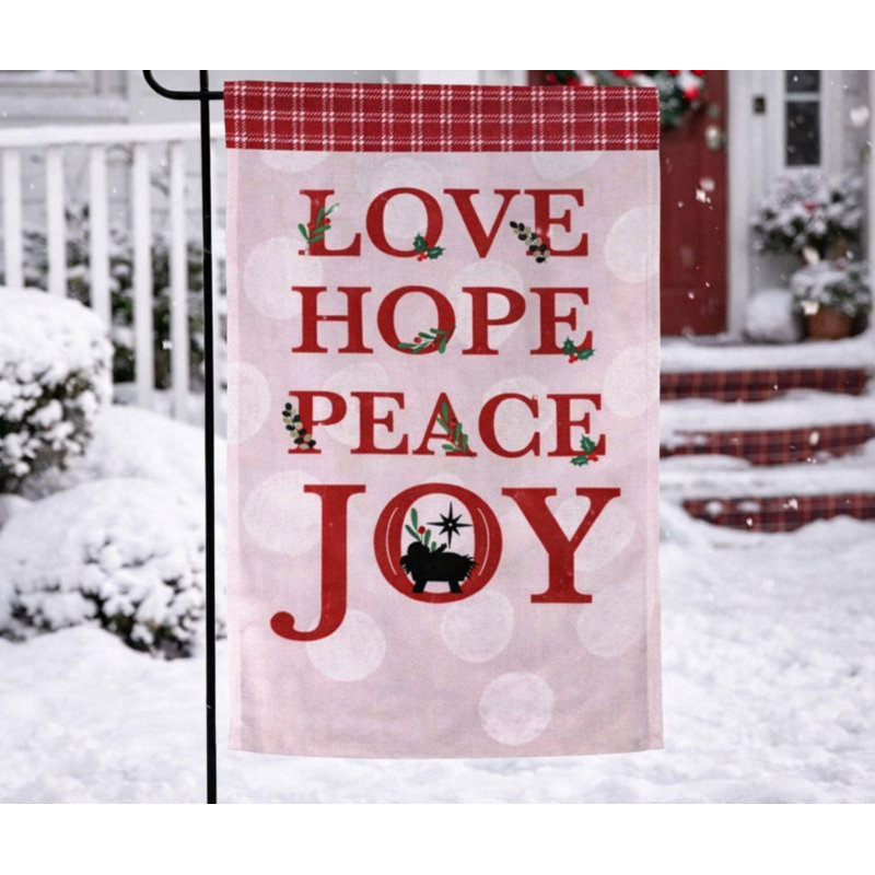 Drapeau de jardin Love Hope Peace Joy