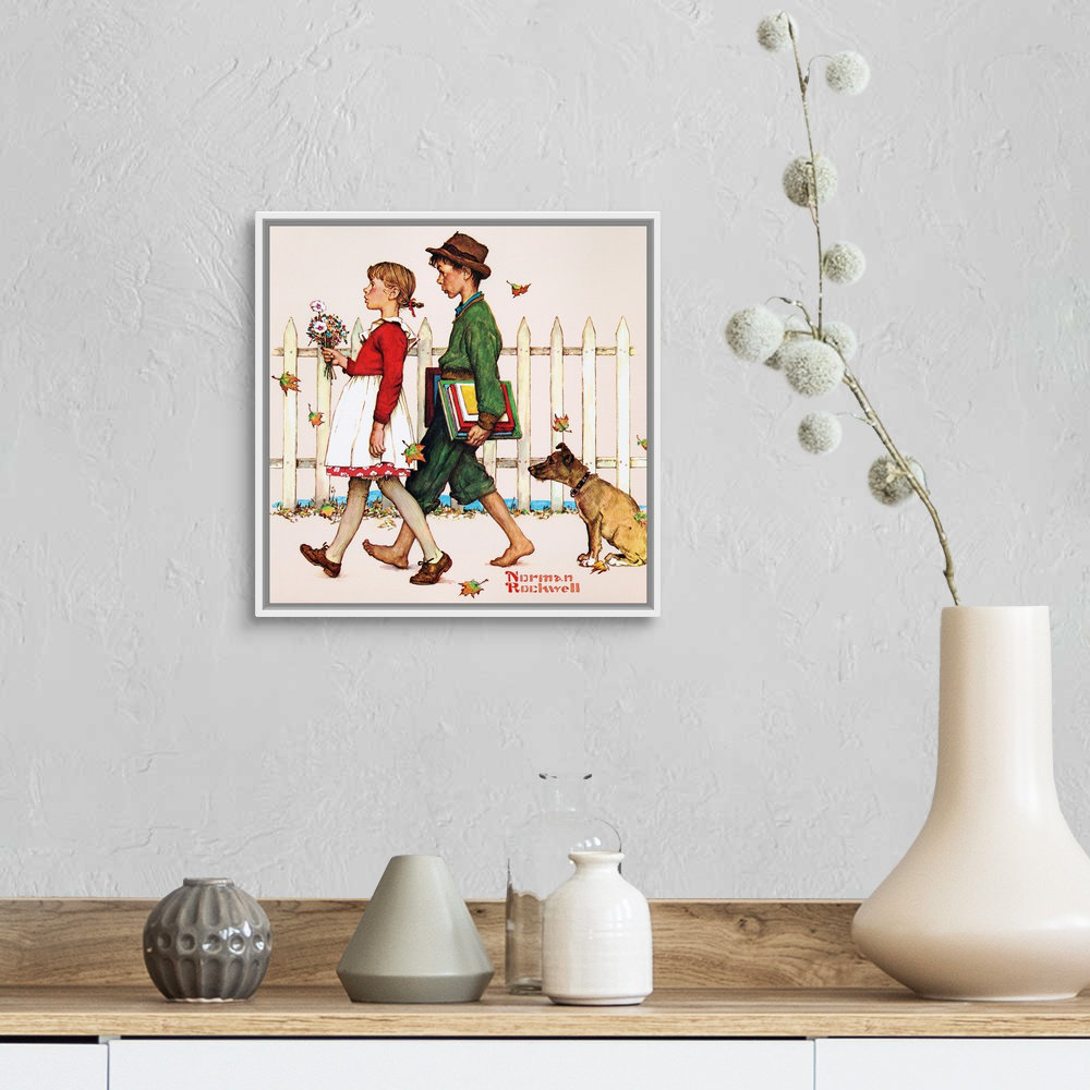 Red Barrel Studio® Norman Rockwell Young Love: Walking To School On ...