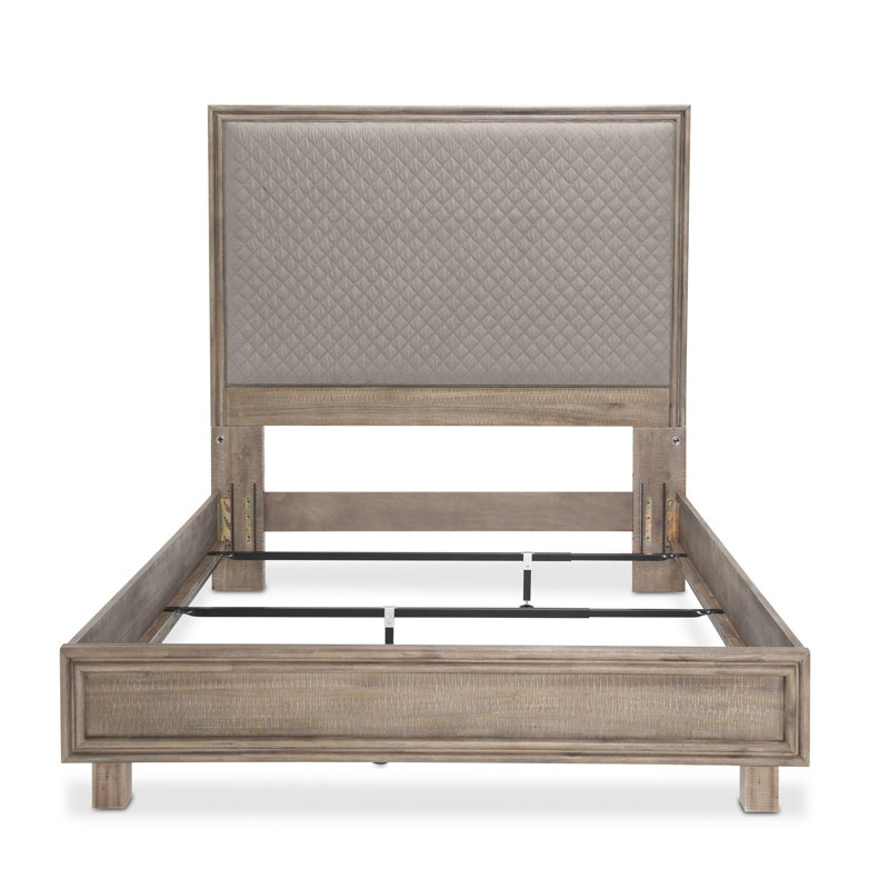 Hudson Ferry Upholstered Standard Bed, Gray, Queen
