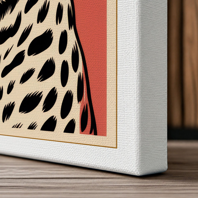 Leopard Forward Graphic - Wrapped Canvas, 24x16 - 61.0 x 40.6 cm, White Border