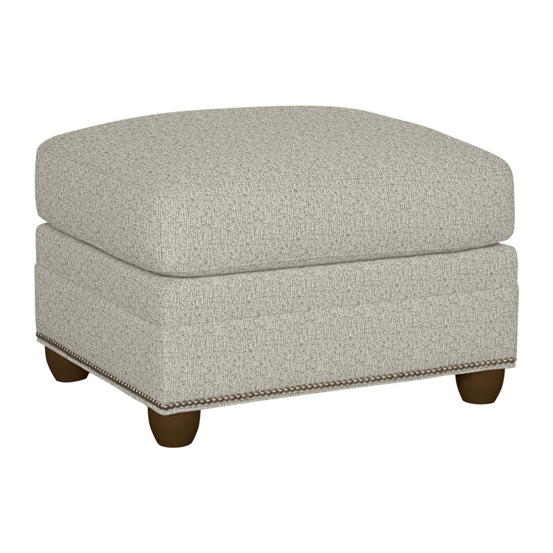 Fairgrove Upholstered Ottoman, Havana, Tuck Metal, Yes