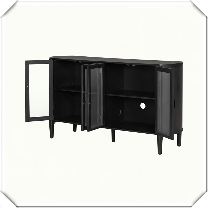Armoire de rangement 34 portes, salon, salle à manger, fonctionnel, élégant, polyvalent, pratique, Noir