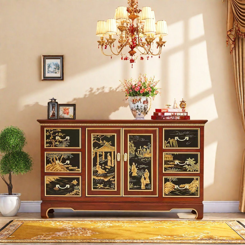 Buffet classique peint, H 35,43 po x l 47,24 po x P 15,75 po