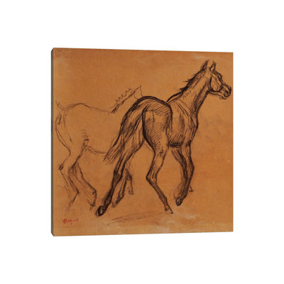 Horses, C.1882 by Edgar Degas - Wrapped Canvas Print
