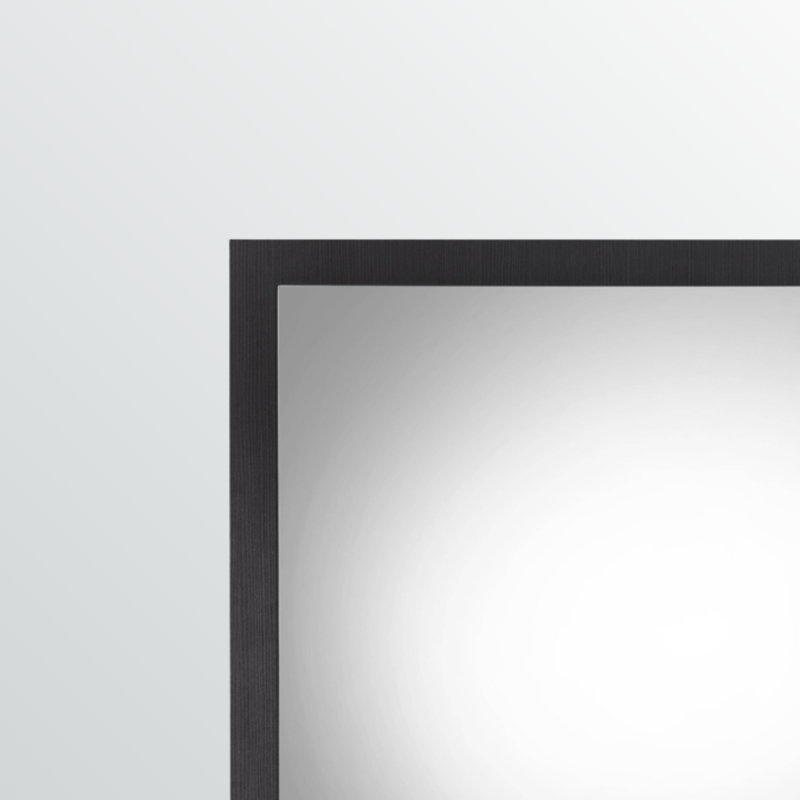Miroir Wave avec finition noyer et noir