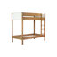 Lit simple superposé au-dessus d'un lit superposé rembourré - molleton confortable, bois d'hévéa robuste, garde-corps et compartiment sous le lit spacieux