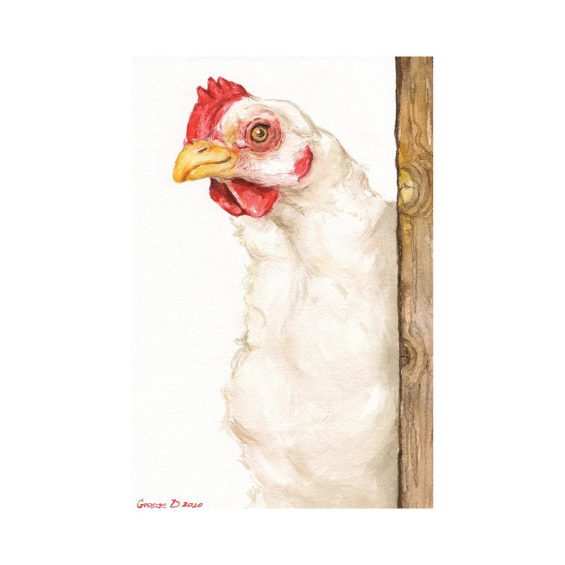 Chicken II by George Dyachenko - Wrapped Canvas Gallery-Wrapped Canvas Giclée, 66.04 cm H x 45.72 cm W