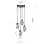 Amanjot 4 - Light Black Cluster Pendant-1510142260