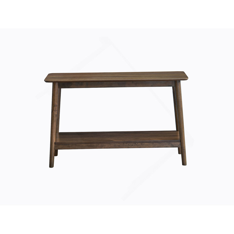 Walnut Sofa Table W/Shelf