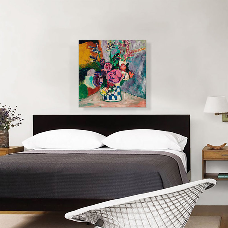 Nature morte de pivoines dans un vase 1907 par Henri Matisse - reproduction d'art sur toile tendue