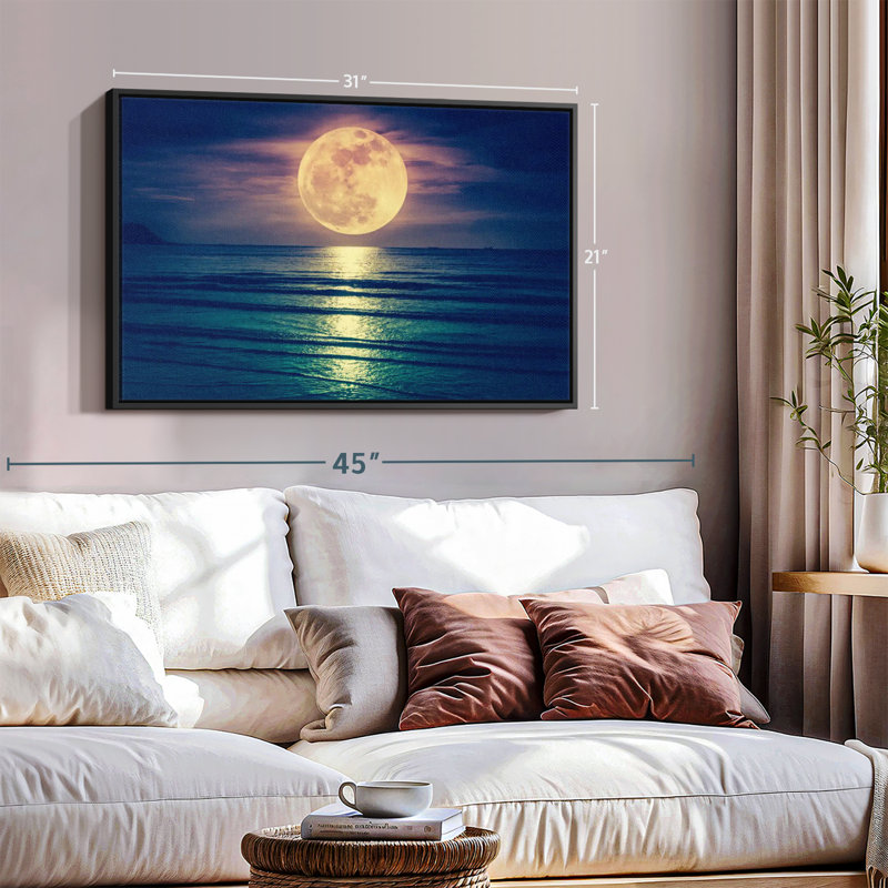 Impression sur toile Yellow Moon, H 21 po x l 31 po