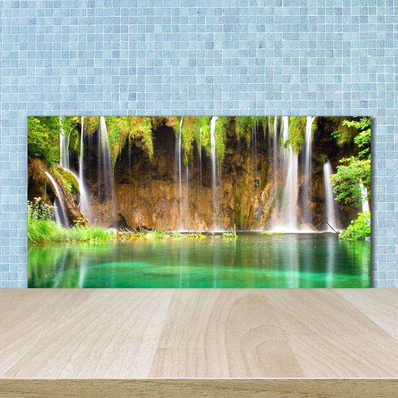 Galnares 50cm W x 100cm L Glass Peel and Stick Panel