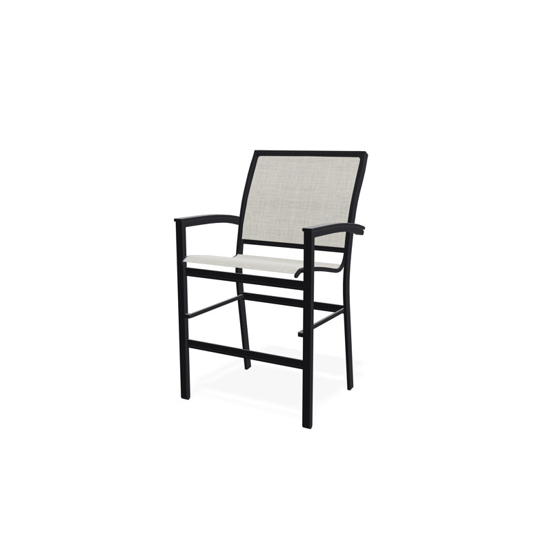 Chaise de café empilable en aluminium Bazza, Noir, Ella