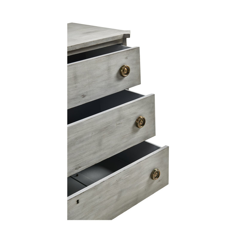Aeon 3 - Drawer Solid Wood Dresser, Antique Gray